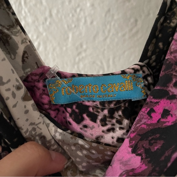 Roberto Cavalli Magenta Snakeskin Dress - Picture 2 of 3